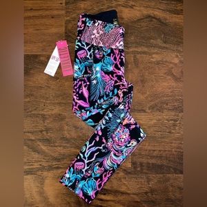 Lilly Pulitzer XS Twilight Coral WEEKENDER LEGGINGS 24" Luxletic Mid Rise NWT
